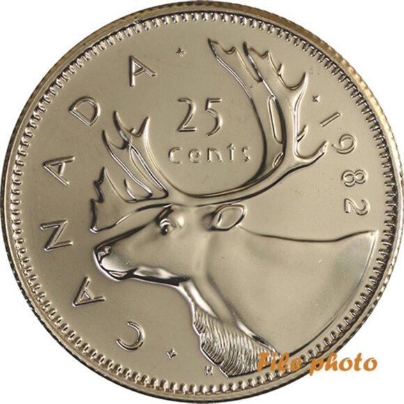 1982 Canada Caribou 40 x 25¢ Coin Roll! - Picture 5 of 8